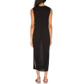 Cotton Unfitted Sleeveless Round Neck Maxi Dress